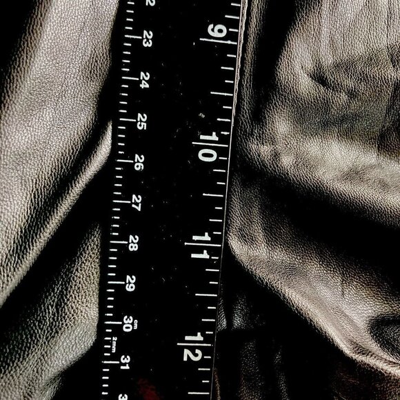 BLANKNYC Black Vegan Leather Elastic Waist Leg Jogger Slash Pockets Pants-28 - Picture 13 of 16